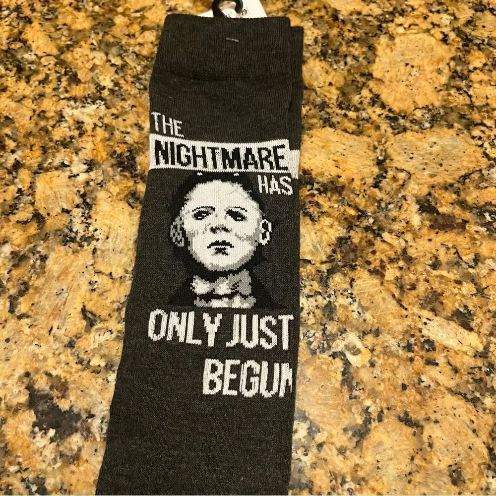 Michael Myers Halloween Socks Knee High Women’s Licensed Universal Horror NWT